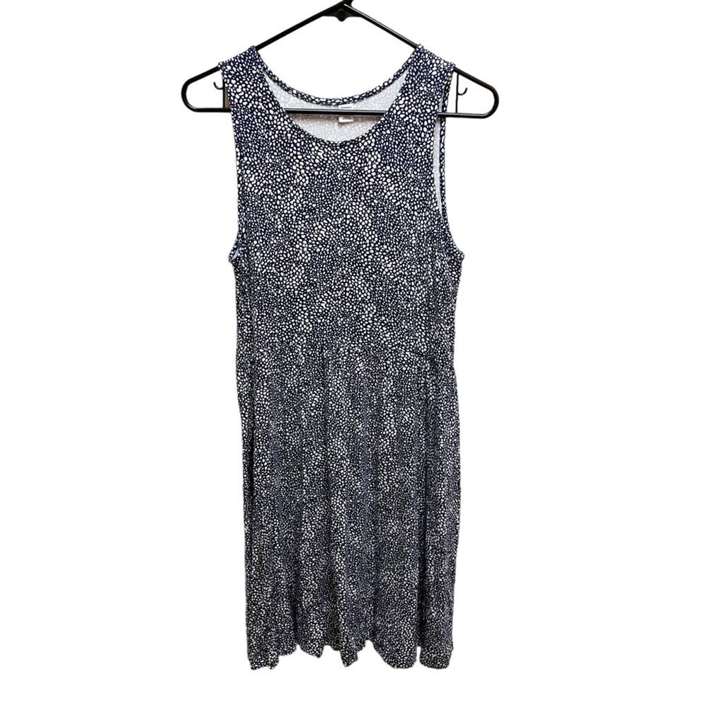 Old Navy Navy Blue & White A line Tank Dress Medium